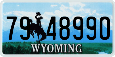 WY license plate 7948990
