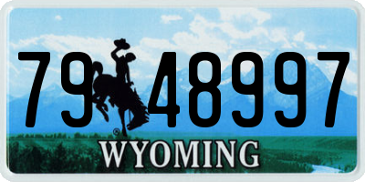 WY license plate 7948997
