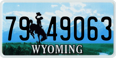 WY license plate 7949063