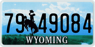 WY license plate 7949084