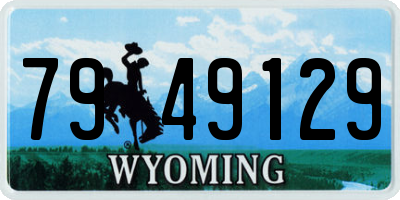 WY license plate 7949129