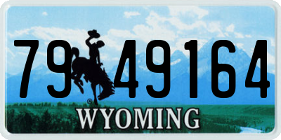 WY license plate 7949164