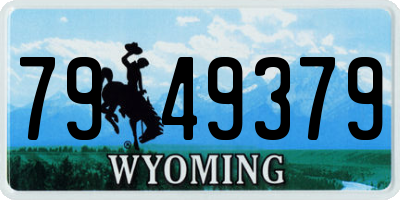 WY license plate 7949379