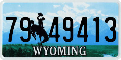 WY license plate 7949413