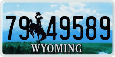 WY license plate 7949589