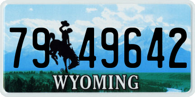 WY license plate 7949642