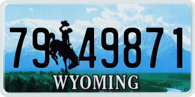 WY license plate 7949871