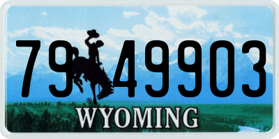 WY license plate 7949903