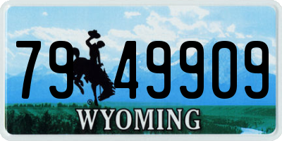 WY license plate 7949909