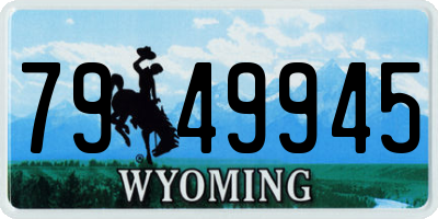 WY license plate 7949945