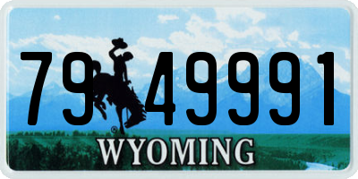 WY license plate 7949991