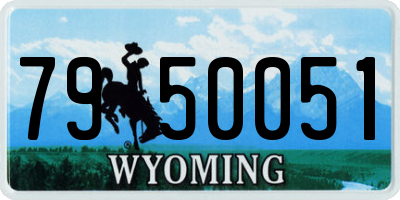 WY license plate 7950051
