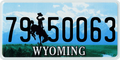 WY license plate 7950063