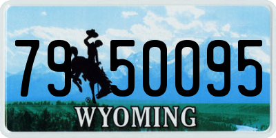 WY license plate 7950095