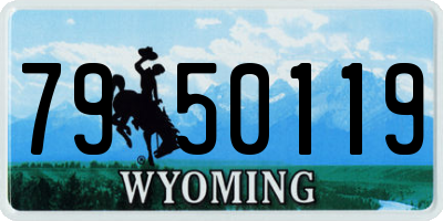 WY license plate 7950119