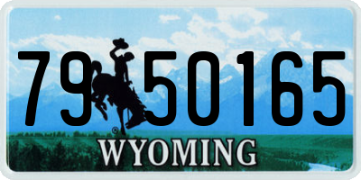 WY license plate 7950165