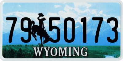 WY license plate 7950173