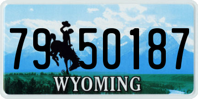WY license plate 7950187