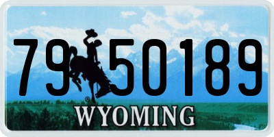 WY license plate 7950189
