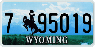 WY license plate 795019
