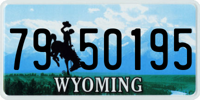 WY license plate 7950195