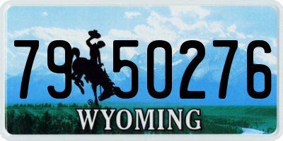 WY license plate 7950276