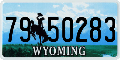 WY license plate 7950283