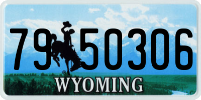 WY license plate 7950306