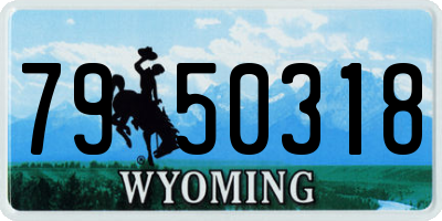 WY license plate 7950318