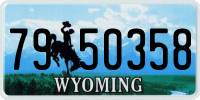 WY license plate 7950358