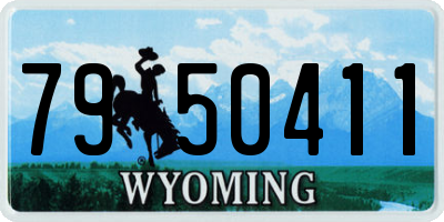 WY license plate 7950411