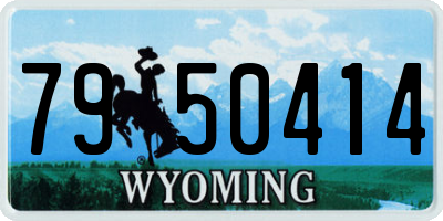 WY license plate 7950414
