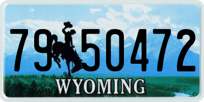 WY license plate 7950472