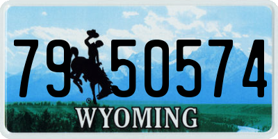 WY license plate 7950574