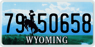 WY license plate 7950658