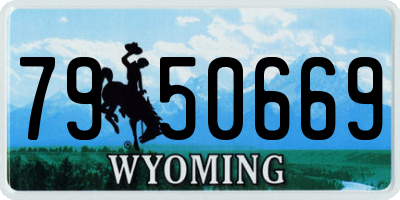 WY license plate 7950669