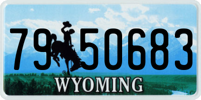 WY license plate 7950683