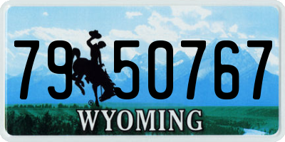 WY license plate 7950767
