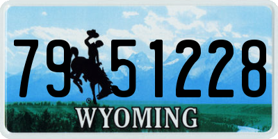 WY license plate 7951228