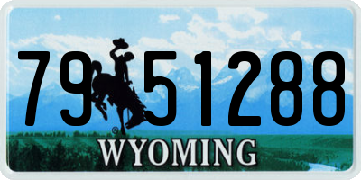 WY license plate 7951288