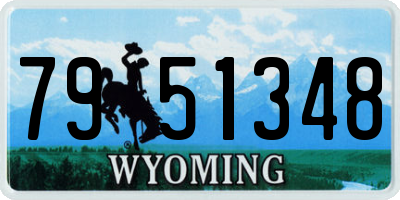 WY license plate 7951348