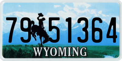 WY license plate 7951364
