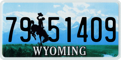 WY license plate 7951409