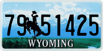 WY license plate 7951425