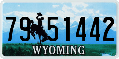 WY license plate 7951442