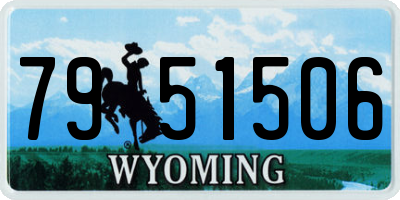 WY license plate 7951506