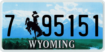 WY license plate 795151