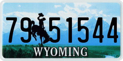 WY license plate 7951544