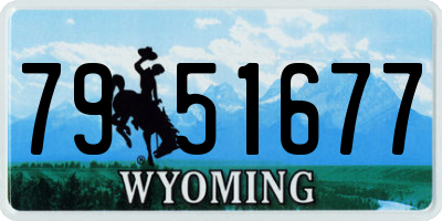 WY license plate 7951677