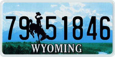WY license plate 7951846